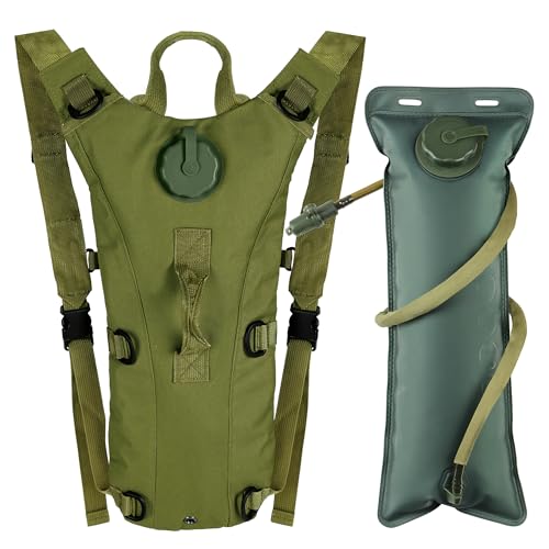 Outplea Taktischer Trinkrucksack mit 3L Wasserblase, Leichter Fahrradrucksack mit Trinksystem, Wasserrucksack für Laufen Radfahren Wandern, Grün Outplea Taktischer Trinkrucksack mit 3L Wasserblase, Leichter Fahrradrucksack mit Trinksystem, Wasserrucksack für Laufen Radfahren Wandern, Grün von Outplea