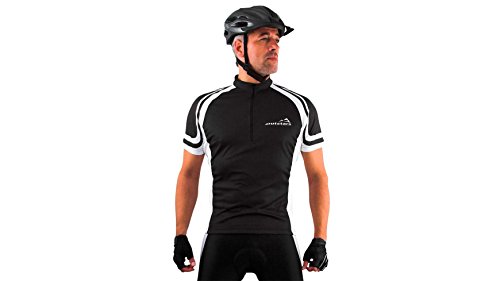 Outstars Fahrrad/Bike Trikot Kurzarm, Schwarz/Weiß, Größe L von Outstars