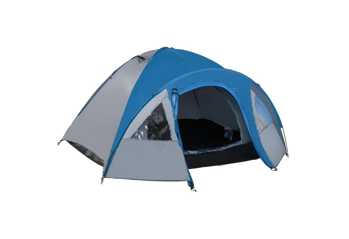 Outsunny Faltzelt Familienzelt, Personen: 4 (Campingzelt, 1 tlg., Tunnelzelt), für Garten, Balkon, Blau+Grau Outsunny Faltzelt Familienzelt, Personen: 4 (Campingzelt, 1 tlg., Tunnelzelt), für Garten, Balkon, Blau+Grau von Outsunny