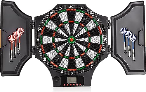 Outtec Dartscheibe Elektronisch DB1500 - Dartboard mit 31 Spielen und 285 Varianten, E Dartscheibe für 1-8 Spieler, Inklusive Softdarts, Elektronische Dart Zähler, Dartautomat für Heim und Garten von Outtec