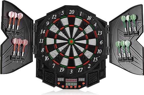 Outtec Dartscheibe Elektronisch DB2000 - Elektronik Dartautomat, Dart Set mit 12 Darts, 24 Spitzen, 4 LED-Anzeigen, E Dartscheibe 27 Spiele, 216 Varianten, für 1-8 Spieler Outtec Dartscheibe Elektronisch DB2000 - Elektronik Dartautomat, Dart Set mit 12 Darts, 24 Spitzen, 4 LED-Anzeigen, E Dartscheibe 27 Spiele, 216 Varianten, für 1-8 Spieler von Outtec