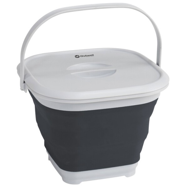 Outwell - Collaps Bucket Square with Lid - Wasserträger Gr 9 l - 30 x 29,5 x 22 cm grau von Outwell
