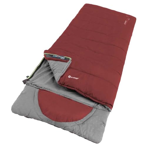 Outwell Unisex – Erwachsene Contour Lux Red Schlafsack, Deckenschlafsack, Rot, 220 x 85 x 85 cm von Outwell