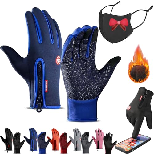 Oveallgo Frostfit - Thermo Handschuhe, Wasserdicht Thermo Handschuhe Test Für Herren Und Damen, Fahrrad-Thermohandschuhe Für Jedes Abenteuer (Blau, S) von Oveallgo