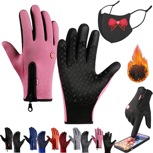 Oveallgo Frostfit - Thermo Handschuhe, Wasserdicht Thermo Handschuhe Test Für Herren Und Damen, Fahrrad-Thermohandschuhe Für Jedes Abenteuer (Rosa, S) von Oveallgo