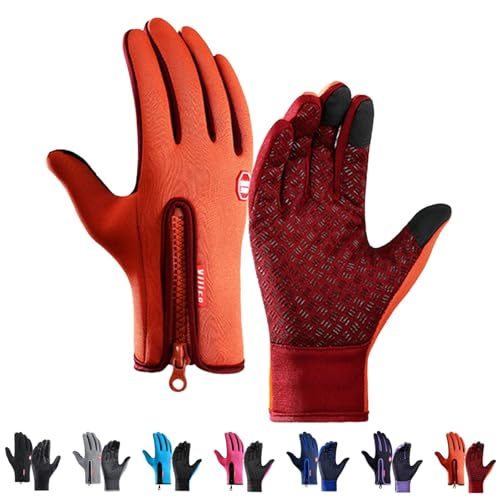 Oveallgo Thermo Handschuhe Herren Frostfit, Frostfit Thermo Handschuhe (orange, XXL) von Oveallgo