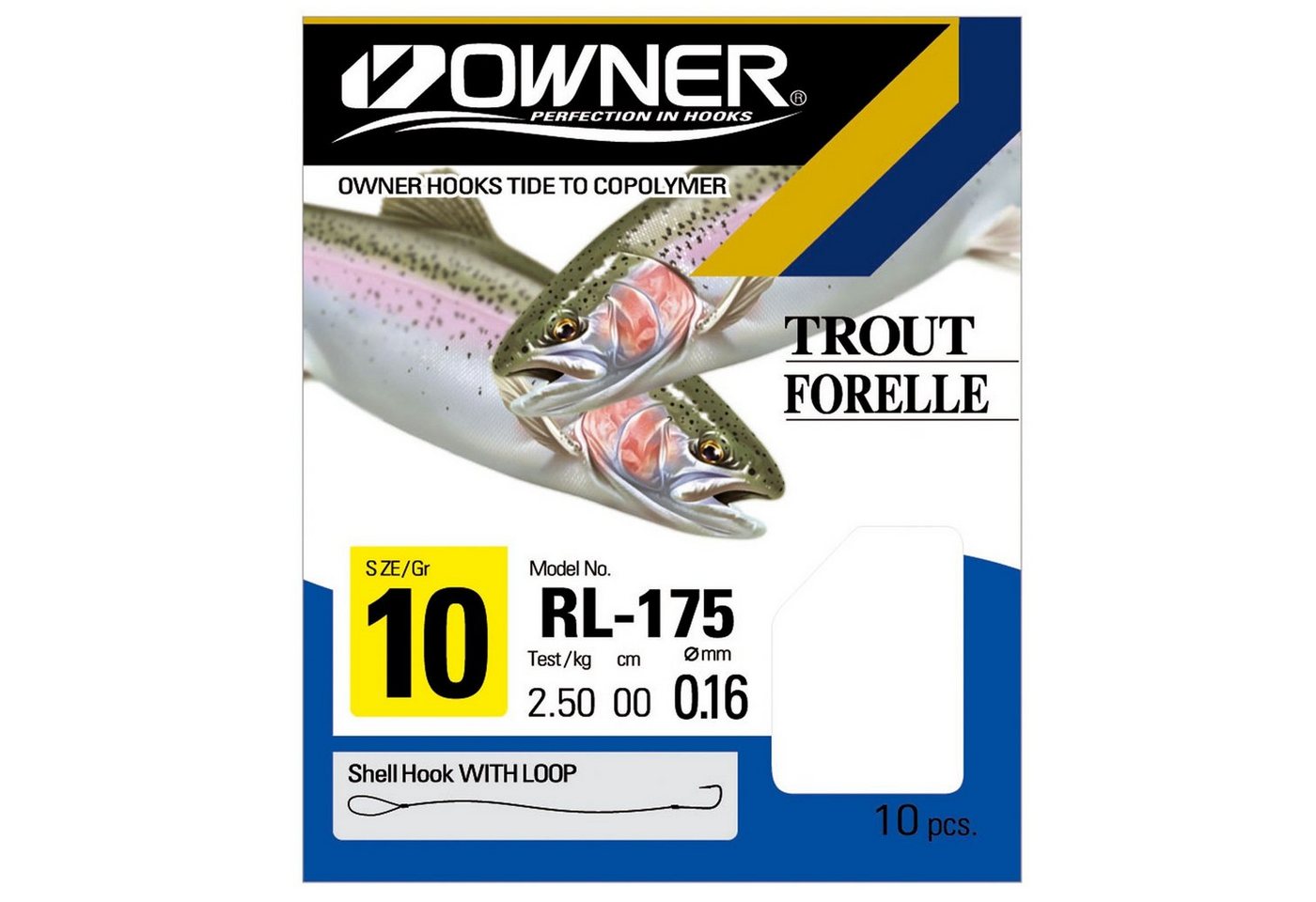 Owner Hooks Forellenhaken, Owner RL175 Forelle 2.00m Gr.6 Owner Hooks Forellenhaken, Owner RL175 Forelle 2.00m Gr.6 von Owner Hooks