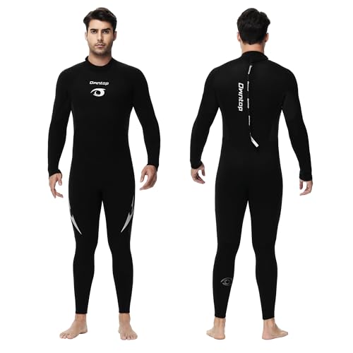 Owntop 5mm Neoprenanzüge für Männer Frauen - Rückenreißverschluss Neopren Tauchanzug, Erwachsene Ganzkörper-Nassanzüge, Thermischer Flexibler Tauchhaut Kaltwasser Tauchen Surfen, Herren Schwarz L Owntop 5mm Neoprenanzüge für Männer Frauen - Rückenreißverschluss Neopren Tauchanzug, Erwachsene Ganzkörper-Nassanzüge, Thermischer Flexibler Tauchhaut Kaltwasser Tauchen Surfen, Herren Schwarz L von Owntop