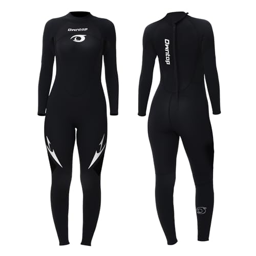 Owntop Damen Ganzkörper 3/2mm Neoprenanzug, Ultra-Stretch Langarm Winter Neoprenanzug, Rückenreißverschluss Erwachsene Neopren Surf- und Tauchanzug, Damen Schwarz L Owntop Damen Ganzkörper 3/2mm Neoprenanzug, Ultra-Stretch Langarm Winter Neoprenanzug, Rückenreißverschluss Erwachsene Neopren Surf- und Tauchanzug, Damen Schwarz L von Owntop