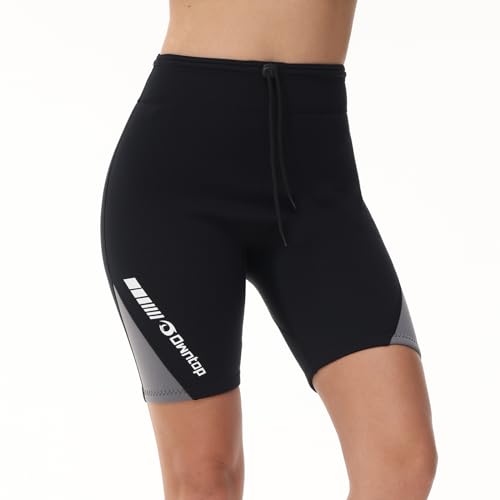 Owntop Damen Neoprenhose - 2mm Neoprenanzug-Shorts, Warm Halten für Surfen Schnorcheln Schwimmen Tauchen Neoprenanzug-Unterteile, Damen Grau L von Owntop