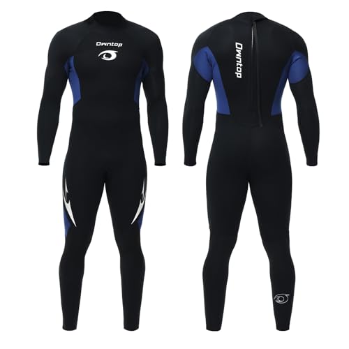 Owntop Herren Neoprenanzug 3/2mm - Vorderer Reißverschluss Voll Tauchanzüge, Stretch Pro Neopren-Nassanzug Thermische Volle Länge Tauchhaut zum Surfen Schnorcheln, Herren Blau L Owntop Herren Neoprenanzug 3/2mm - Vorderer Reißverschluss Voll Tauchanzüge, Stretch Pro Neopren-Nassanzug Thermische Volle Länge Tauchhaut zum Surfen Schnorcheln, Herren Blau L von Owntop