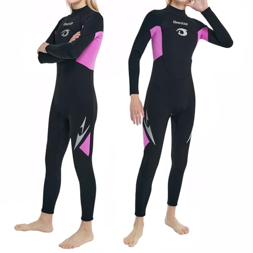 Owntop Kinder Neoprenanzug | 2,5mm Neopren für Jungen Mädchen | Jugendliche Voll Neoprenanzug | Thermischer Stretch Rückseitenreißverschluss Taucheranzug Wassersport | Rosa | Größe 10 | 140-150cm Owntop Kinder Neoprenanzug | 2,5mm Neopren für Jungen Mädchen | Jugendliche Voll Neoprenanzug | Thermischer Stretch Rückseitenreißverschluss Taucheranzug Wassersport | Rosa | Größe 10 | 140-150cm von Owntop