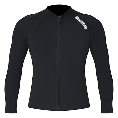Owntop Neoprenanzug Jacke für Herren - 2mm Neoprenanzug Top Langarm, Frontreißverschluss für Tauchen Surfen Schnorcheln Schwimmen, Herren Schwarz M Owntop Neoprenanzug Jacke für Herren - 2mm Neoprenanzug Top Langarm, Frontreißverschluss für Tauchen Surfen Schnorcheln Schwimmen, Herren Schwarz M von Owntop