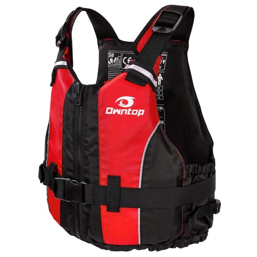 Owntop Schwimmhilfe Erwachsene, Schwimmjacke aus Schaumstoff mit Schrittgurt und Innentasche Unisex, Auftriebsweste für Sup Kajak Angeln Segeln Kanu - Rot XL/XXL Owntop Schwimmhilfe Erwachsene, Schwimmjacke aus Schaumstoff mit Schrittgurt und Innentasche Unisex, Auftriebsweste für Sup Kajak Angeln Segeln Kanu - Rot XL/XXL von Owntop
