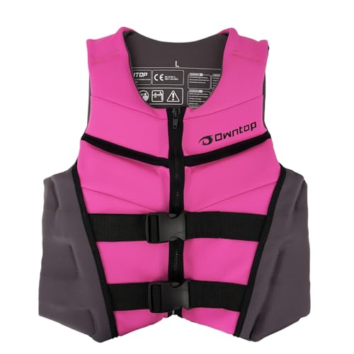 Owntop Schwimmhilfe für Jugend Kinder, verstellbare Auftriebsweste Unisex, Schwimmweste mit Sicherheitsverschlüsse zum SUP Kajakfahren Angeln Segeln - Rosa M von Owntop