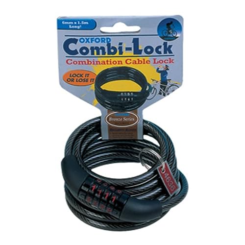 Oxford OF210 Combi Lock Fahrrad-Zahlenschloss 1,5 m x 6 mm, Bronze Oxford OF210 Combi Lock Fahrrad-Zahlenschloss 1,5 m x 6 mm, Bronze von Oxford
