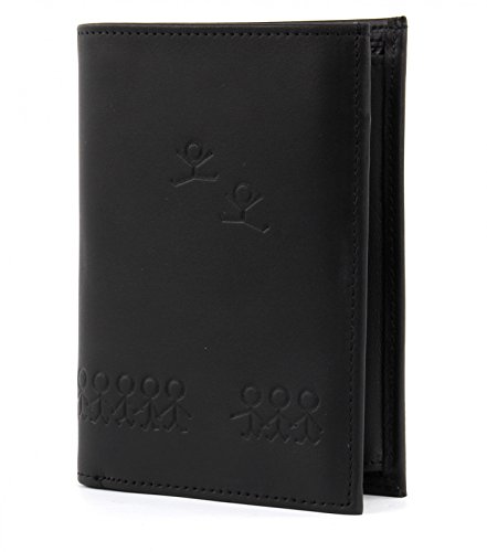 Oxmox Geldbörse Leder Leather Kombibörse Jumping-Jack Embossed Black Oxmox Geldbörse Leder Leather Kombibörse Jumping-Jack Embossed Black von Oxmox