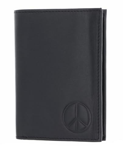 Oxmox Geldbörse Leder Leather RFID Protect Kombibörse Peace Embossed Black Oxmox Geldbörse Leder Leather RFID Protect Kombibörse Peace Embossed Black von Oxmox