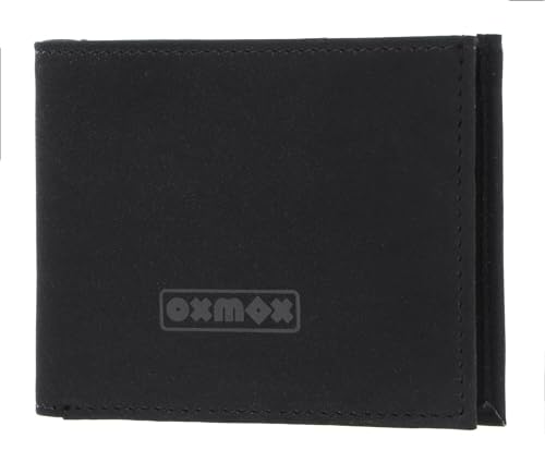 Oxmox Geldbörse New Cryptan RFID protect Pocketbörse Pure Print Black Black von Oxmox