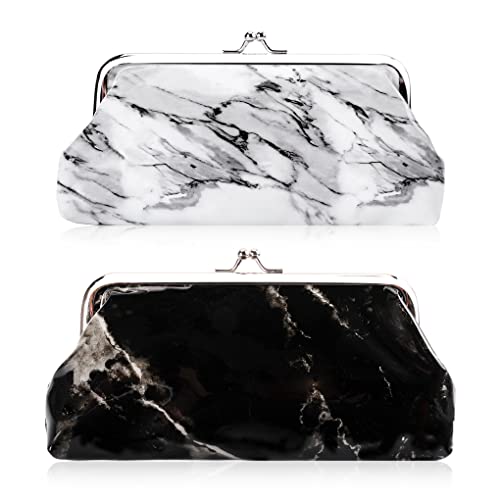 Oyachic 2 Stücke Marmor Münzbörsen Marble Coin Purse Münzbeutel Change Pouch Täschchen Portemonnaie Geldbeutel Long Wallet Münzen Geldbörse Geldtasche Für Mädchen und Frauen (Reines Schwarz+Weiß) Oyachic 2 Stücke Marmor Münzbörsen Marble Coin Purse Münzbeutel Change Pouch Täschchen Portemonnaie Geldbeutel Long Wallet Münzen Geldbörse Geldtasche Für Mädchen und Frauen (Reines Schwarz+Weiß) von Oyachic