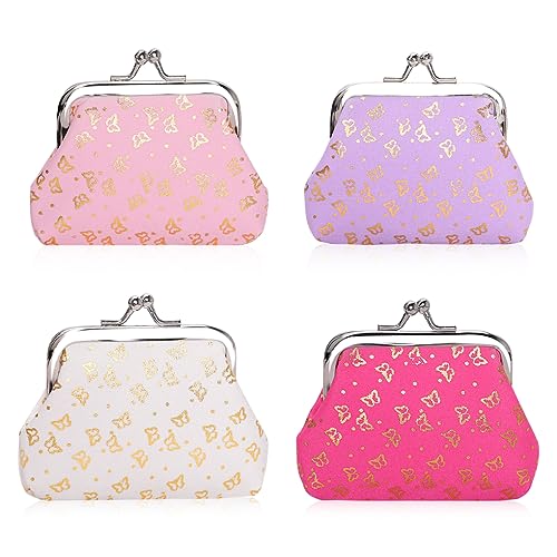 Oyachic 4 Stück Klein Münzbörse Damen Small Coin Purse Mini Schmetterling Portemonnaie Vintage Münzbeutel Kiss Lock Geldbörse Kleingeldbörse Oyachic 4 Stück Klein Münzbörse Damen Small Coin Purse Mini Schmetterling Portemonnaie Vintage Münzbeutel Kiss Lock Geldbörse Kleingeldbörse von Oyachic