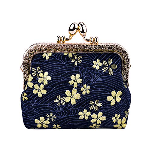 Oyachic Münzbörsen Münzbeutel Täschchen Portemonnaie Geldbeutel Coin Purse Pouch Wallet Münzen Geldbörse Geldtasche Münze Beutel (Navy blau) von Oyachic