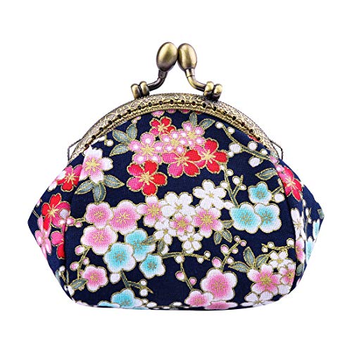 Oyachic Münzbörsen Münzbeutel Täschchen Portemonnaie Geldbeutel Coin Purse Pouch Wallet Münzen Geldbörse Geldtasche Münze Beutel (Navy blau) von Oyachic