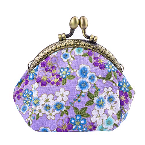 Oyachic Münzbörsen Münzbeutel Täschchen Portemonnaie Geldbeutel Coin Purse Pouch Wallet Münzen Geldbörse Geldtasche Münze Beutel (lila) von Oyachic