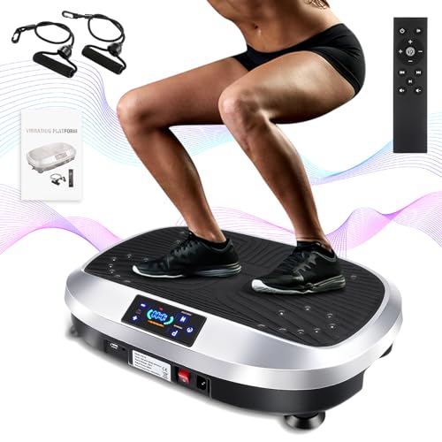 Oyajia Vibrationsplatten, 3D Trainingsgerät mit 120 Vibrationsstufen Sportgerät für Zuhause , Fitness Vibrationsplatte für Ganzkörperübungen Heimtraining von Oyajia