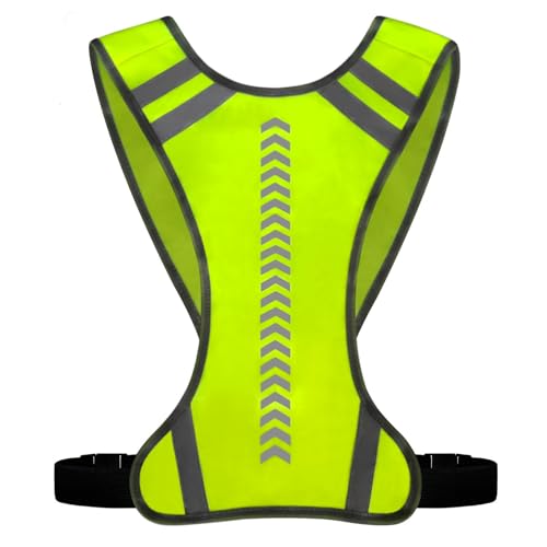 Oykrueats Warnweste Erwachsene,Flexibel Einstellbar Reflektierende Weste,Fluoreszierendes Grün Sicherheitsweste,Außenbereiche Laufweste Reflektierend mit Tasche,für Outdoor Aktivitäten Bei Nacht Oykrueats Warnweste Erwachsene,Flexibel Einstellbar Reflektierende Weste,Fluoreszierendes Grün Sicherheitsweste,Außenbereiche Laufweste Reflektierend mit Tasche,für Outdoor Aktivitäten Bei Nacht von Oykrueats