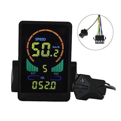 PACHHK M7C E-Bike LCD-Display Farbmessgerät 24V-60V E-Scooter LCD-Panel mit USB UART für Mountain Electric Bike Zubehör (SM5+2PIN) von PACHHK