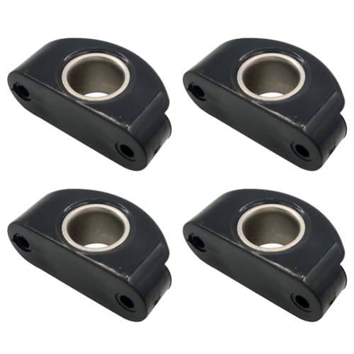 PACHHK Marine Boot Fairlead Black Nylon Bullseyes 12 mm 1/5.1 cm Edelstahl-Einsatz, Riemenscheibe für Boote, 4 Stück von PACHHK