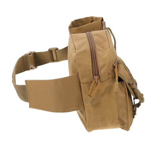 PACKOVE 1Stk Gürteltasche Waist Bag Bauchtasche Kort geldbörse Fanny Bag Pocketbook wasserdichte Hüfttasche Beutel Taschen Jagd-Aufbewahrungstasche sportliche Hüfttasche Oxford-Stoff Khaki von PACKOVE