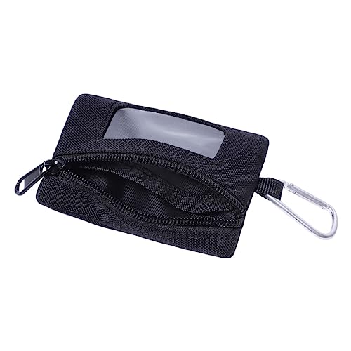 PACKOVE 1Stk Outdoor-Gürteltasche Taschen Reißverschlusstasche Kleiner Beutel Werkzeugtasche Halter Mini schlüsseltasche kleingeldbörse Hüfttasche kleine Handtasche Rostfreier Stahl Black von PACKOVE