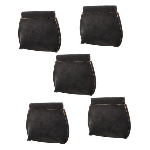 PACKOVE 5st Herren-geldbörse Tragbare Geldbörse Für Männer Herren Vintage Geldbörse Herren Kleine Geldbörse Brieftasche Für Kartenhalter Vintage Kleine Geldbörse Herren Geldbörse Pu Black von PACKOVE