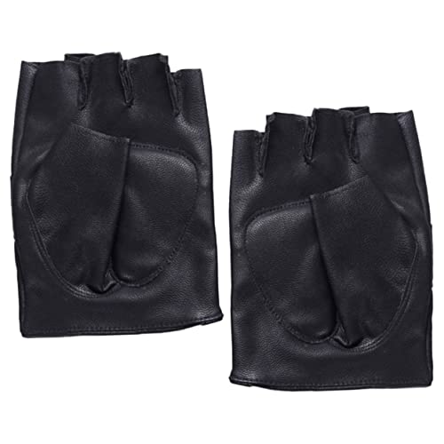 PACKOVE Fitness Handschuhe 1 Paar Handschuhe Fitnesszubehör Ledertraining Altes Zubehör Ungefütterter Halbfinger Lederhandschuh Guantes De Gym para Hombres Mann Fitnessgeräte Fingerlos von PACKOVE