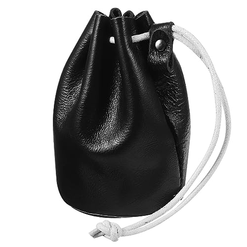 PACKOVE Münzgeldbörse Mit Kordelzug Leder-Beutel Mit Kordelzug Schwarzes Kleingeld-Münzentäschchen Schlüsseletui Kleines Münzportemonnaie Für Männer Und Frauen PACKOVE Münzgeldbörse Mit Kordelzug Leder-Beutel Mit Kordelzug Schwarzes Kleingeld-Münzentäschchen Schlüsseletui Kleines Münzportemonnaie Für Männer Und Frauen von PACKOVE