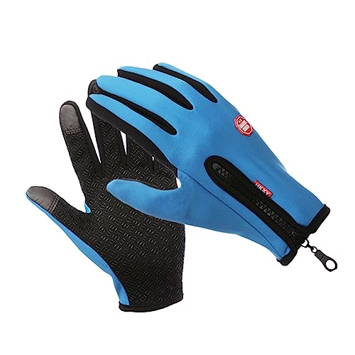 PACKOVE wasserdichte Handschuhe Skihandschuhe Uv-Handschuhe Herren Warme Fäustlinge Fahrradhandschuhe Fahrradzubehör Für Männer MTB-Handschuhe Reithandschuhe Fitness Handschuhe Blue von PACKOVE