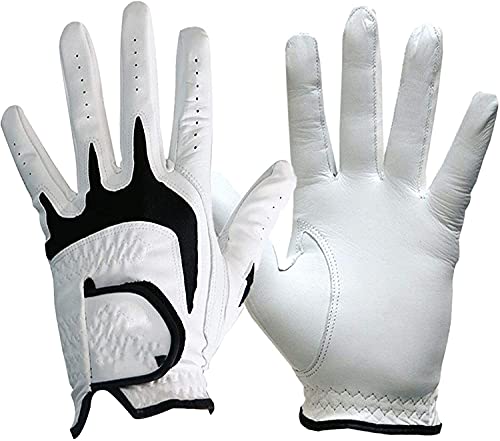 Golf Handschuh,Golf Gloves Linke rechte Hand Golfhandschuhe Männer Leder Alle Wettergriffe Haltbarer Anti Slip Atmungsaktiver Weichhandschuh (Color : 1 Pair, Size : XL) von PACUM