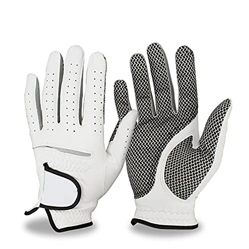 PACUM Golf Handschuh,Golf Gloves Golfhandschuhe Männer Linke rechte Hand weich atmungsaktiv mit rutschfesten Granulat Golfhandschuhe Golf-Männer (Color : 3 Pair, Size : 23 Medium) von PACUM