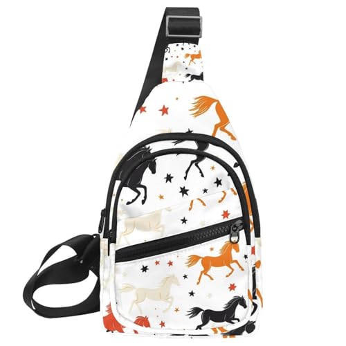 Crossbody-Taschen für Damen und Herren, handgezeichneter Kaktus (44), Schultertasche, Bakpack, lässige Brusttasche mit umwandelbarem Schultergurt, Mehrfarbig 07, 11.8x7x1.5in/30x18x4cm von PAFEFO