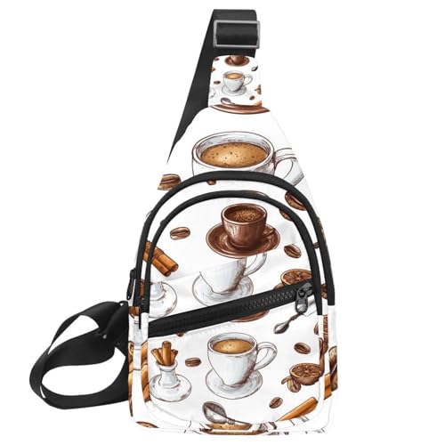 Lebkuchen-Umhängetasche für Herren, Weihnachtsbaumspielzeug (2), Umhängetasche mit verstellbarem Schultergurt, Schultertasche für Damen und Herren, Sling-Rucksack für Reisen, Radfahren, Arbeit, Sport, von PAFEFO