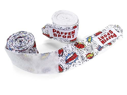 PAFFEN SPORT «Kids Comic» Boxbandagen Handschützer für den Kampfsport mit Comic-Motiv, für Kinder, 1,5 m lang PAFFEN SPORT «Kids Comic» Boxbandagen Handschützer für den Kampfsport mit Comic-Motiv, für Kinder, 1,5 m lang von PAFFEN SPORT
