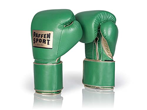 Paffen Sport «PRO Wide» Boxhandschuhe mit Klettverschluss; grün/Gold; 18UZ von PAFFEN SPORT