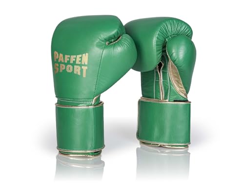 Paffen Sport «PRO Wide» Boxhandschuhe mit Klettverschluss; grün/Gold; 18UZ von PAFFEN SPORT