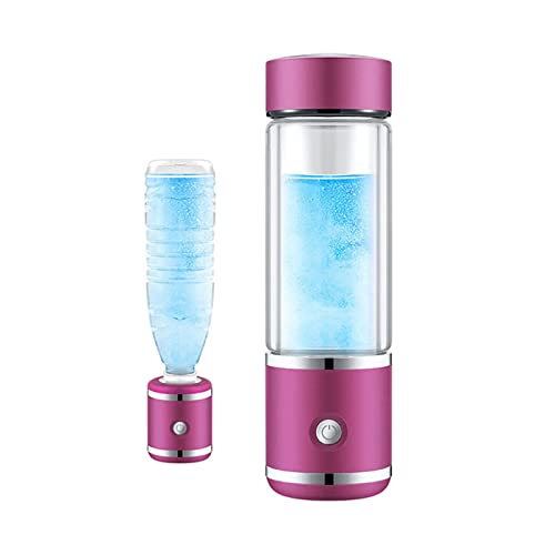 Wasserstoff-Alkali-Wasserflasche Tragbar Hydrierte Wasserflasche Wasserstoffreicher Wassergenerator-Ionisator Mit PEM-Technologie 5 Minuten Machen Wasserstoffgehalt Bis Zu 1500-1800 PPB 350ml(Purple) von PAHION