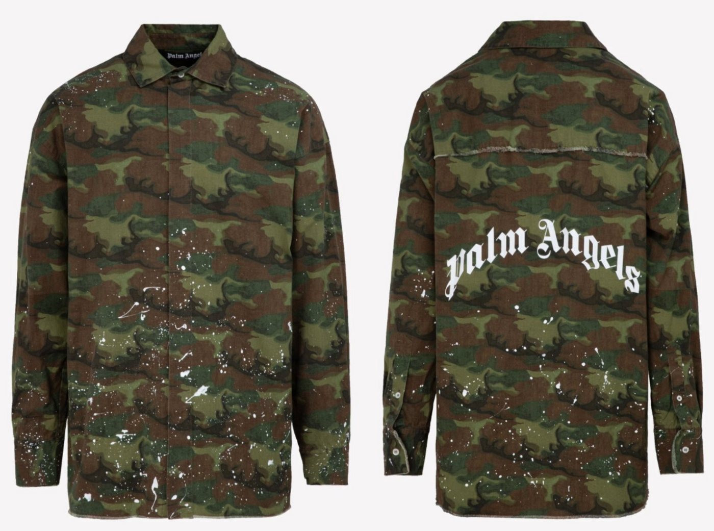 PALM ANGELS PALM ANGELS Camo Loose Shirt Paint-splatter Festival Jacke Military Ar Sneaker von PALM ANGELS