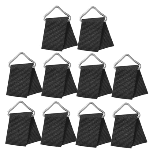 PAMINGONO 10 Sets Trampolin Dreiecksringe Trampolin Schnalle Für Kinder Kofferschnalle DIY Trampolin Schnallen Tragbare Dreiecksschnallen Trampolin Zubehör DIY Schnalle Stoff Schwarz von PAMINGONO