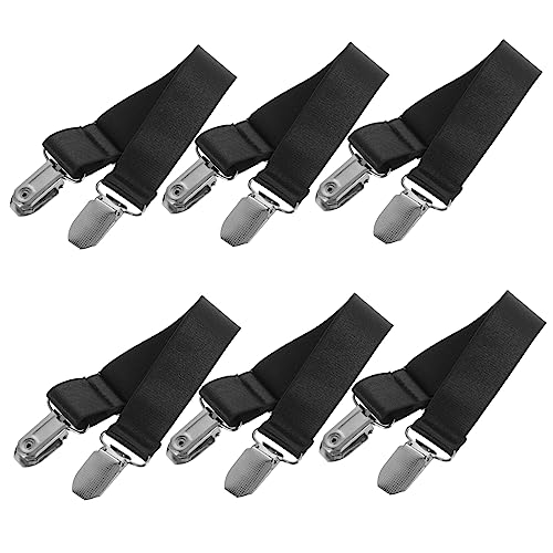 PAMINGONO 12 STK hosenträger Clips Safe Clip tresorgürtel Taillenkorsett-Clip Fahrradschuhschutz Schwarze Stiefel schwarzes Oberteil Zurrgurte für Fracht modische Clips Polyestergarn Black von PAMINGONO