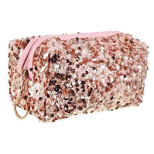 PAMINGONO Kulturbeutel für Damen Quadratisch mit Pailletten Reisetasche Make-up-Organizer PAMINGONO Kulturbeutel für Damen Quadratisch mit Pailletten Reisetasche Make-up-Organizer von PAMINGONO